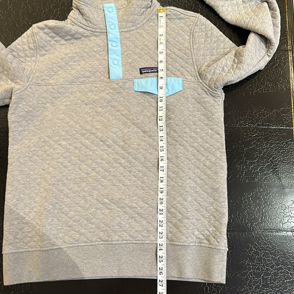 Patagonia Organic Cotton Quilted Snap T Pullover Sweater Gray | Size M Women’s - Picture 8 of 12